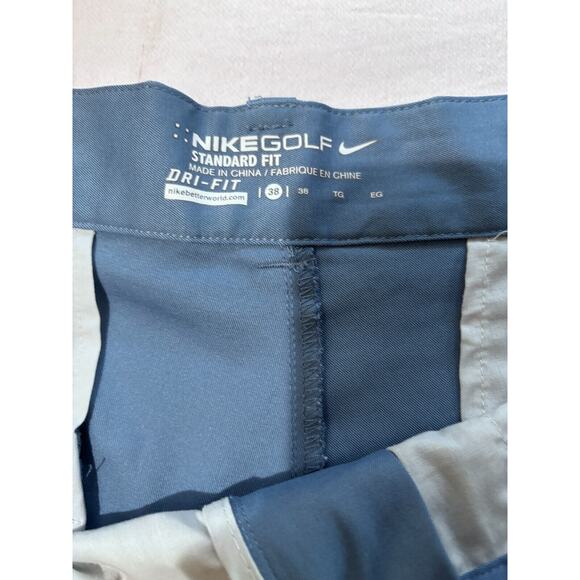 Nike Dri-Fit Golf Shorts Men’s Size 38w Standard Fit 10.5" Inseam Blue Chino - Picture 6 of 7